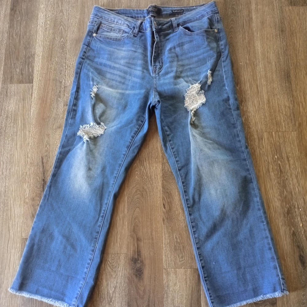 Judy blue cropped flare jeans